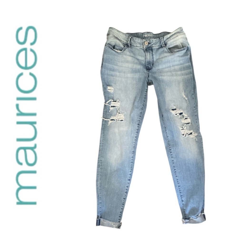MAURICES➕Deconstructed Stretch Denim Jeans